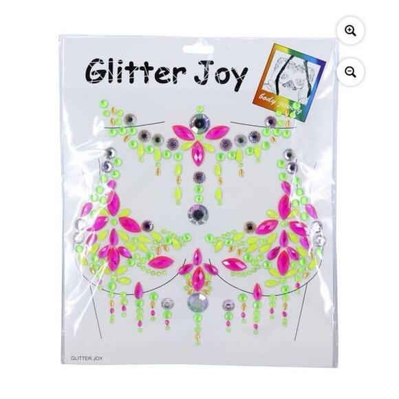 🦋B2G1🦋GLITTER JOY Neon Body Art Jem Stickers - Picture 1 of 4